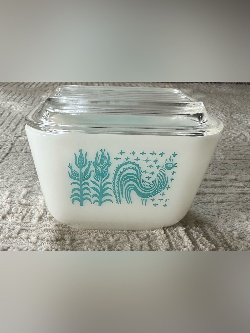 Vintage Pyrex Amish Print Refrigerator Dish